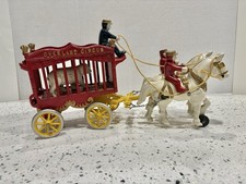 Antique Cast Iron Bear Circus Wagon Toy Kenton Co.