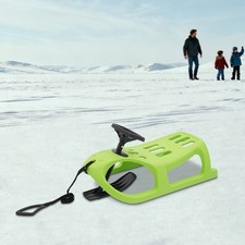 Kids Snow Sled with Steering Wheel, 220 lbs Capacity Children's Sled Winter Sled