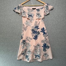 Banana Republic Pink Floral Off The Shoulder Ruffle Mini Dress 2 793698-00-1 NEW