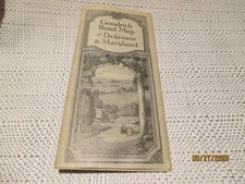 Vintage 1920s B. F. Goodrich Tire/ Transport Bureau Road Map of Delaware & MD