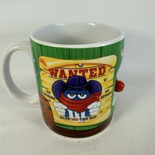 M&M Wanted Blue Alias The Kid Character Mug w/ Spinning Cowboy Boot Reward