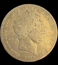 1818 George III Crown Coin Lix Edge