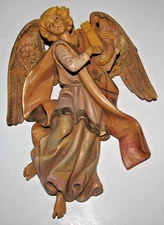 Fontanini Depose Italy Angel Lyre Harp Plastic Wall Hanging 368 Spider Mark 9”