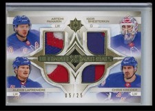 2023-24 Upper Deck Ultimate Collection Quad Materials Gold Patch Parallel