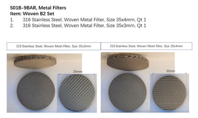 MeeBaa S01 Espresso Metal Filters-B2 Set, Two Filters, 35mm, 35mm