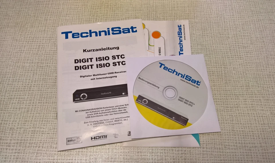 TechniSat DIGIT ISIO STC 4K UHD Sat-Receiver top Zustand mit Zubehör in OVP - Bild 3 von 4