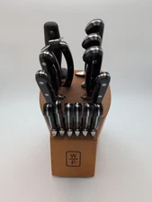 Wolfgang Puck 14 Piece Cutlery Knife Set Plus Wood Block Storage Please See Pics