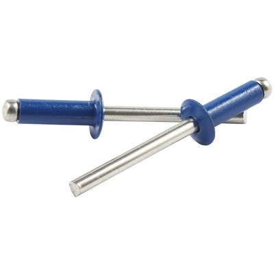 Allstar ALL18135, 3/8 in Head Rivet Set of 250 Chevron Blue Aluminum Paint