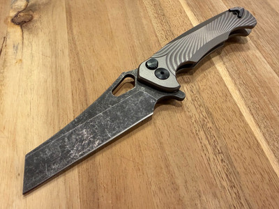Dead Reckon Ridgeback Magnacut Titanium Integral Button Lock Knife USA Made