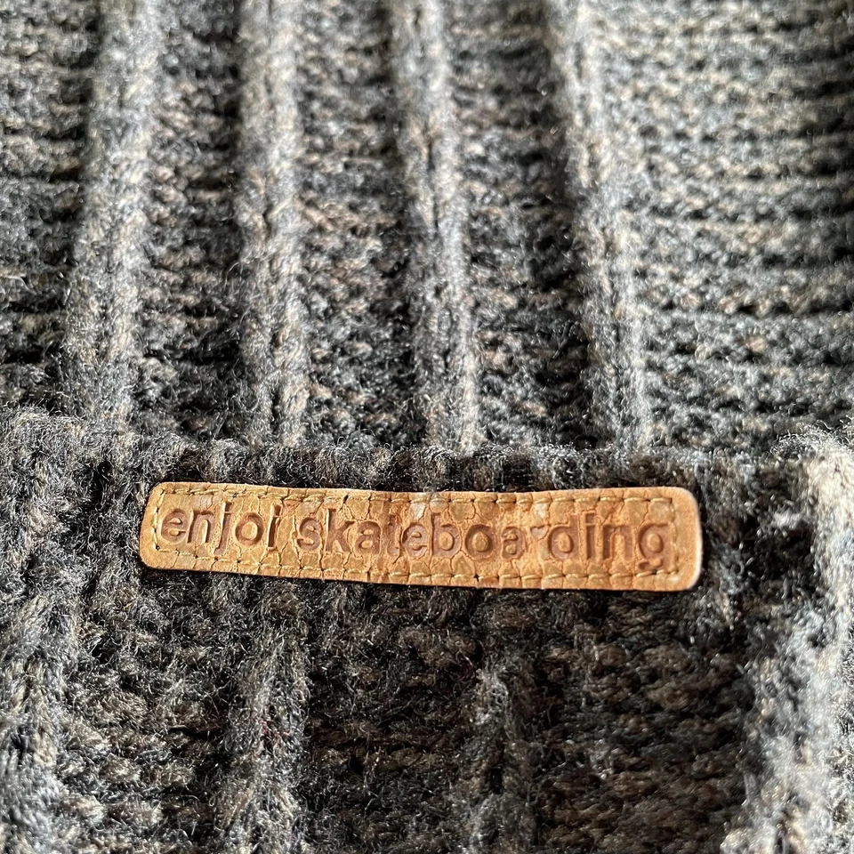 Cárdigan de skateboarding tejido frontal con cremallera gris medio Enjoi de colección para hombre Foto 2 de 4