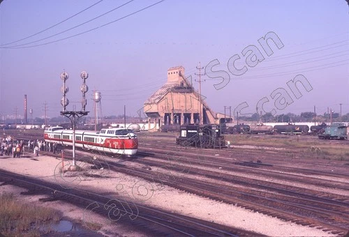 Original Slide- AMTK Turboliner Testing On PC At Collinwood, OH. 9/71
