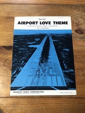 Alfred Newman Airport Love Theme Piano Sheet Music 1970 Shamley Music