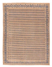 Vintage  Traditional 3'7" x 5'0" Hand-Knotted Oriental Wool Area Rug