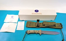 Chris Reeve Knives Green Beret OD Fighting Knife S30V  + Sheath c. 2004 TR707