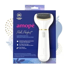 Amope Roller Head Electronic Foot File Pedi Perfect With Diamond Crystals - Blue