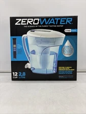 12-Cup Ready-Pour 5-Stage Water Filter Pitcher Dispenser with 5-Stage NEW