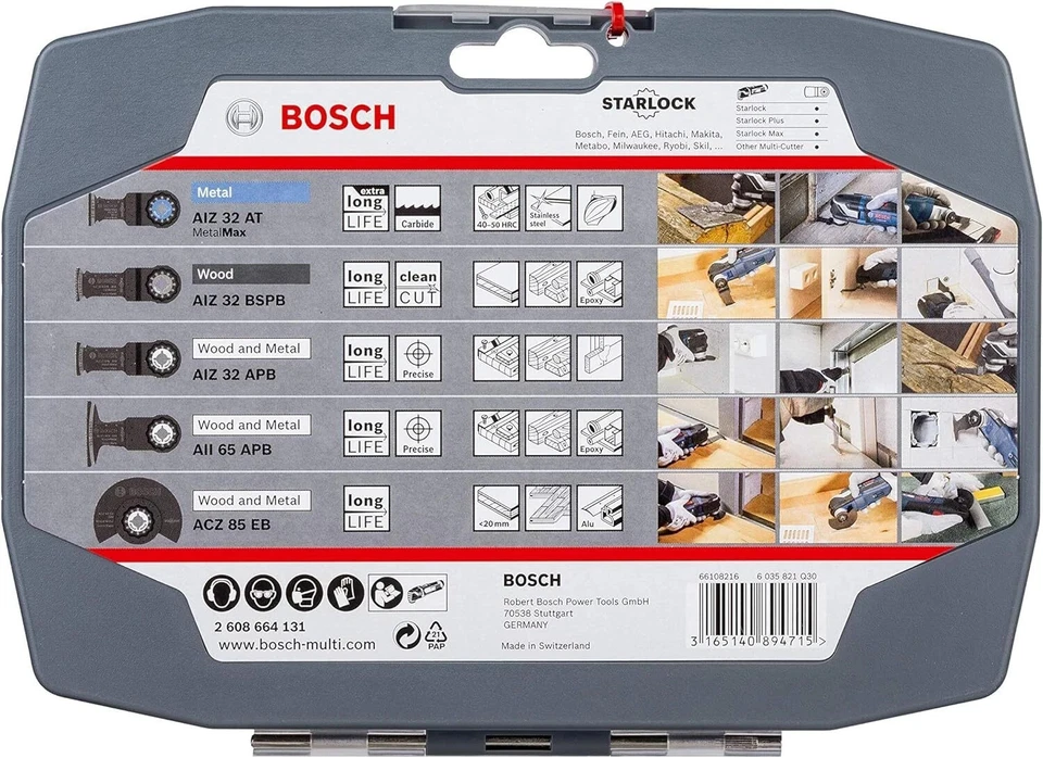 Bosch Professional 5 tlg. Starlock Carbide Tauchsägeblatt/Segmentsägeblatt Set - Bild 2 von 4
