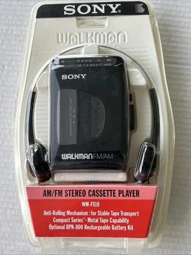 Vintage Sony Walkman AM/FM Stereo Cassette Player With Headphones WM-FX10 SEALED