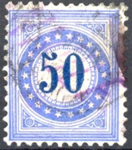 [66.614] Switzerland Due 1882 Very good Used F/VF silk paper stamp $775