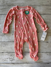 Carter's Footed 2-Way Zip Girls One-Piece Floral Pink/White Sleeper 0-3M