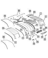Genuine Mopar Folding Top Drive Cable Right 68140792AA