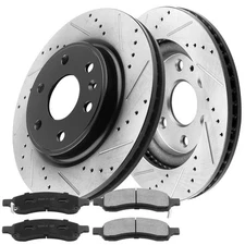 Front Disc Rotors and Brake Pads For Buick Enclave Chevy Traverse Saturn Outlook