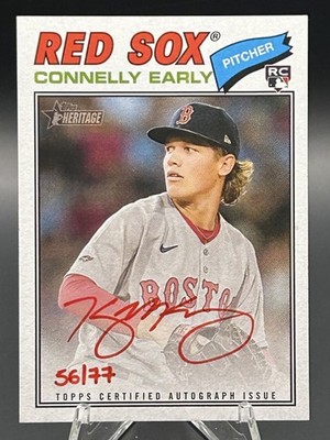 2026 Topps Heritage Connelly Early Real One Red Ink Auto RC /77 Red Sox #ROA-CE