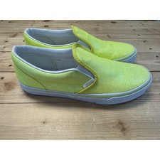 Vans Slip On Glitter Yellow Kids Youth Shoes Size 7 US Juniors