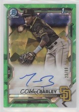 2021 Bowman Chrome HTA Green Atomic Refractor 23/99 Jordy Barley Auto 0q21