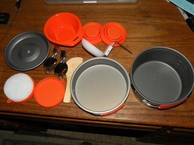 Gear4U Cooking Series Camping Cookware Kits Pot Pan Backpacking Cups Bowls Spork