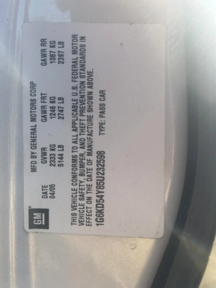 Air Bag Front Passenger Dash Fits 02-05 DEVILLE 104814025 Foto 2 de 4