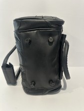 Black Synthetic Leather Camera Carry Shoulder Bag with Accessory Compartments