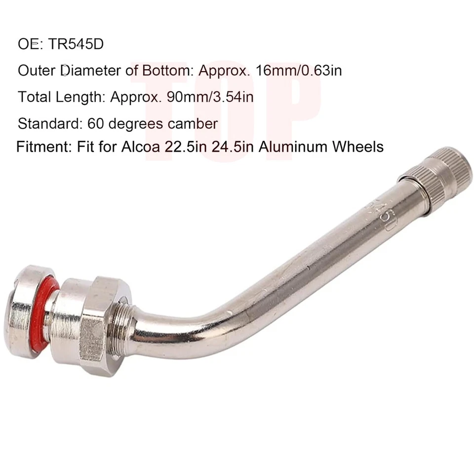 50-400 PACK TR545D Truck Tire Valve Stems for New 22.5 & 24.5 Alcoa Aluminum New - Image 2 of 4