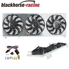 Aluminum Shroud+9"Fan+Relay Kit For Radiator 1991-2001 Jeep Cherokee XJ Comanche
