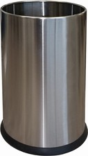 SSWB25SS Single Sided Wastebasket - 2 1/2 Gallon Capacity - Stainless Steel