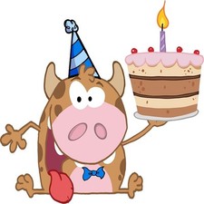 30 Custom Birthday Cow Personalized Address Labels