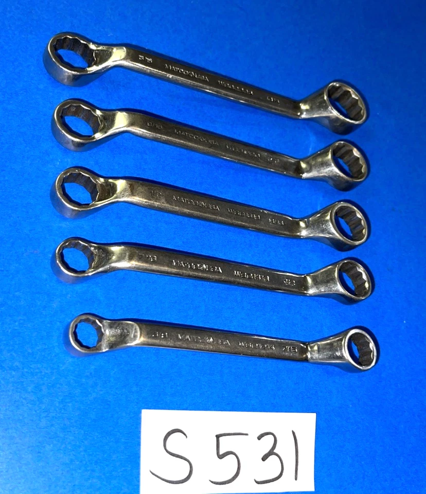 MATCO TOOLS 5 PIECE SAE. OFFSET DOUBLE BOX END WRENCHES 3/8-3/4 - Image 4 of 4