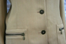 EMANUEL UNGARO DAMEN REINE SEIDE GEHROCK JACKETT BEIGE 40 