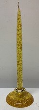 MCM Vintage Lucite Gold Flecks Candle W/ Matching Stand Hempstead Originals EUC