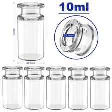 1000pcs 10mL Clear Headspace Vial 20mm Crimp Top Glass Bottle Flat Bottom