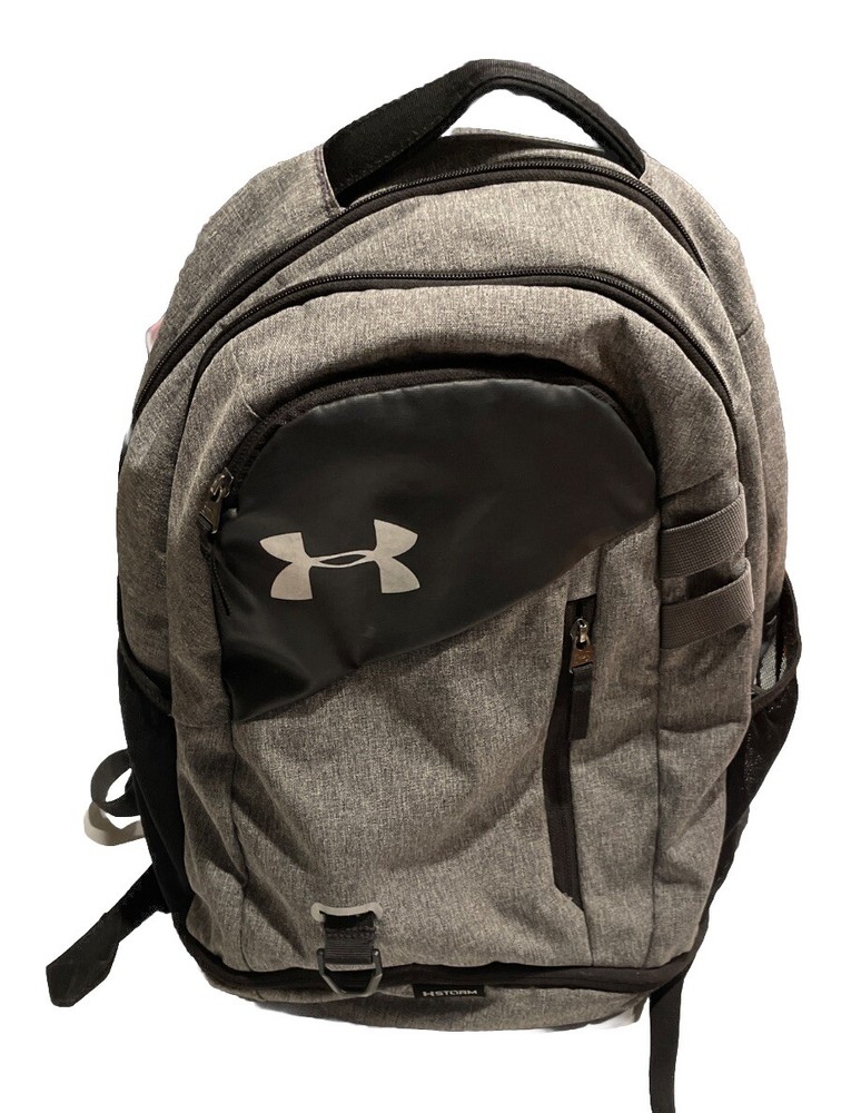 Under Armour Storm Backpack Black Hustle 4.0 Laptop Bookbag Gym Shoe School 19”
