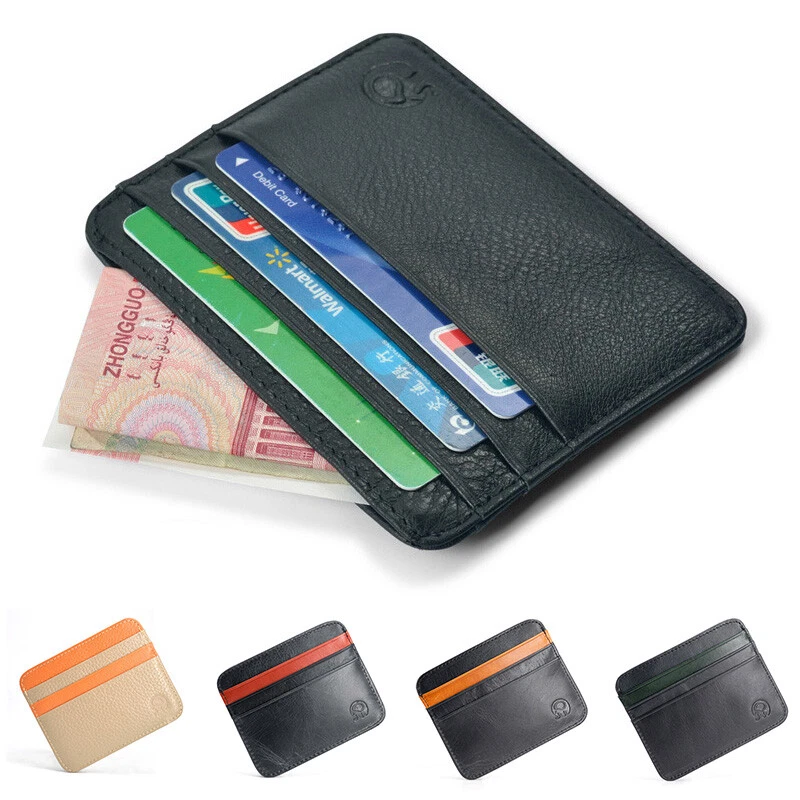 PU Leather Slim Thin Credit Card Holder Mini Wallet Case Card Holder Credit  Card