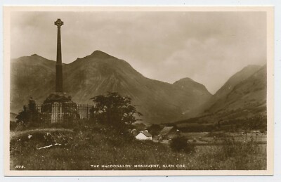 The Macdonald's Monument Glencoe Schottland Echtfoto Postkarte D11