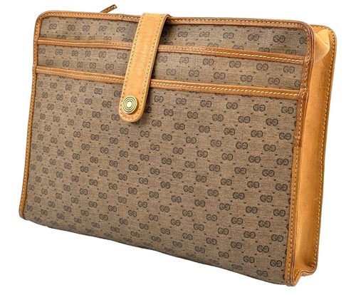 Gucci Vintage Monogram Sherry Line Clutch Bag | eBay