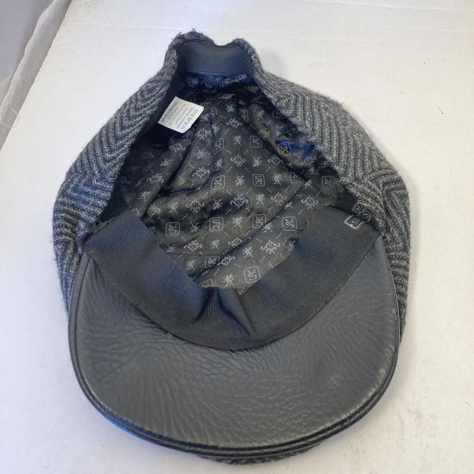 Stacy Adams Cabbie Newsboy Hat Cap Size L / XL Gray Black - Image 3 of 4