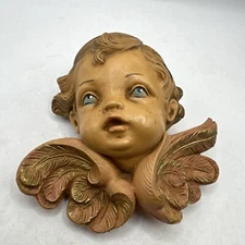Fontanini Cherub Head Depose Italy 68 Spider Mark Ornament Resin Pink Girl Angel