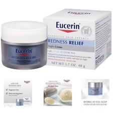Eucerin Redness Relief Night Creme Reduce Sensitive Redness Prone Skin 1.7 Oz