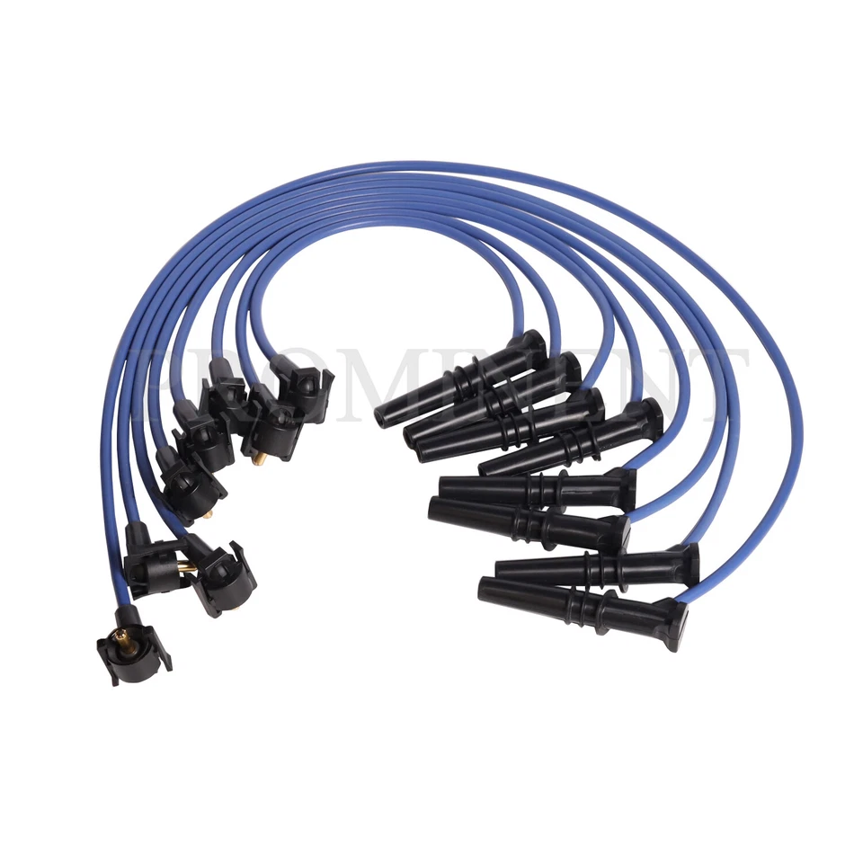 2 Ignition Coil & 8 Spark Plug & Wireset for 96-97 Ford Crown Victoria 4.6L V8 - Image 2 of 4