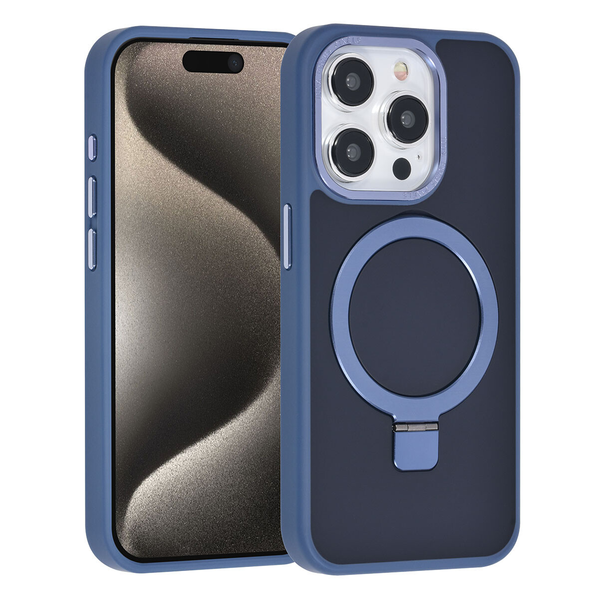 Blue MagSafe Compatible Case for iPhone 15 Pro