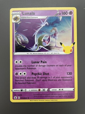 Lunala 015/025 - Celebrations - Holo Rare - Pokemon Card TCG | eBay